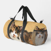 カリコキャットポートレート絵を描ズキュートオリジナルアート ダッフルバッグ (右コーナー)