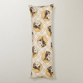 カリコキャットポートレート絵を描ズキュートオリジナルアート ボディピロー (裏面 (縦))