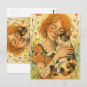 カリコキャットママ ポストカード (正面/裏面)