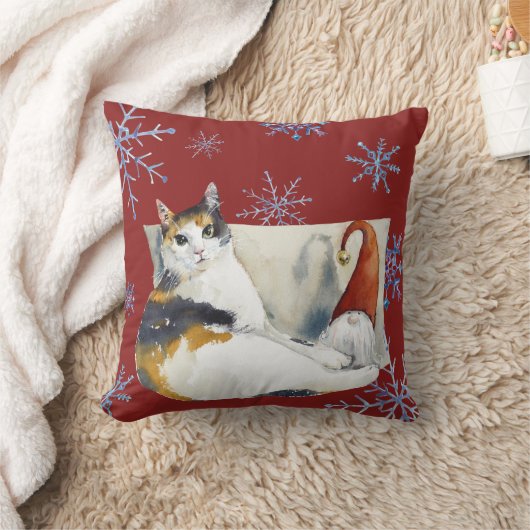 カリコキャット格言クリスマススノーフレーク クッション (ブランケット)