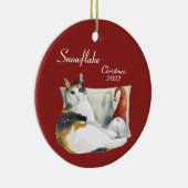 カリコキャット格言クリスマステーマ水の色セラミ セラミックオーナメント (右)