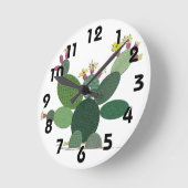 カリコサボテン ラウンド壁時計 (傾斜)