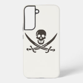 カリコジャックの海賊旗 黒曜石のドクロと剣 SAMSUNG GALAXY S22+ケース