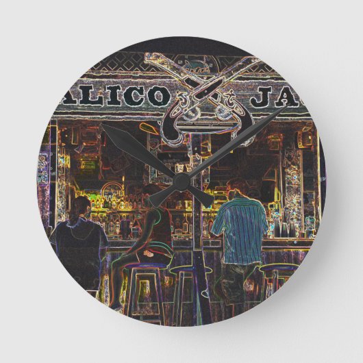 カリコジャックスグランドケイマンアイランド ラウンド壁時計 (正面)