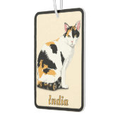 カリコパーソナライズされた猫 カーエアーフレッシュナー (左)