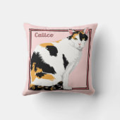 カリコパーソナライズされた猫 クッション (裏面)