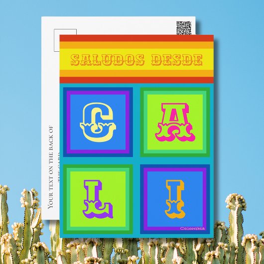 カリコロンビア色の休日はがき シーズンポストカード