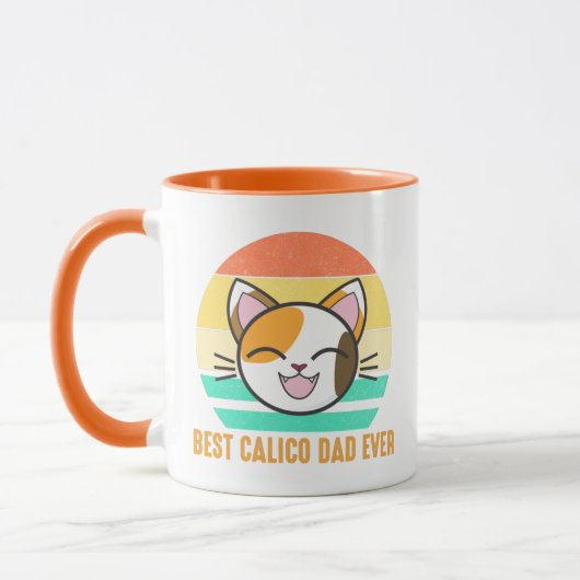 カリコ最高のパパエバーキュートカリコ猫好き マグカップ (左)