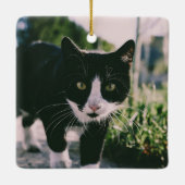 カリコ猫のノーム クリスマス テーマ 水彩 セラミ セラミックオーナメント (裏面)