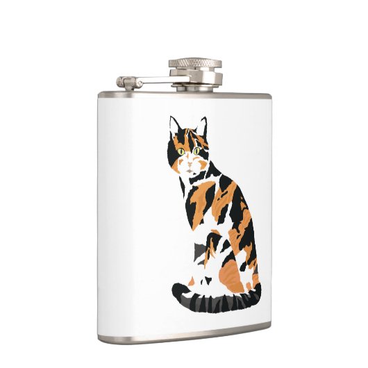 カリコ猫の座り フラスク (右)