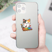 カリコ猫の木琴 レインボーノート シール (スマートフォン)