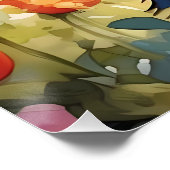 カリコ猫イン春ガーデンと蝶 ポスター (コーナー)