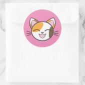 カリコ猫シール ラウンドシール (バッグ)