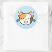カリコ猫シール ラウンドシール (バッグ)