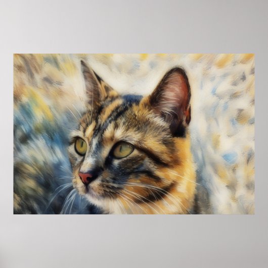 カリコ猫 キティ アート ポスター 猫好き (正面)