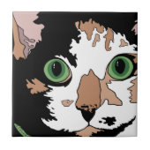 カリコ猫 タイル (正面)