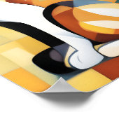 カリコ・キュビズムAネコ ポスター (角)