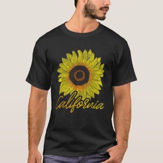 カリサマーCA州イエローサンフラワートロピカルカル Tシャツ