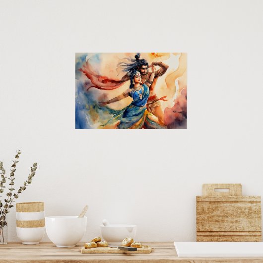 カリシヴァ踊り足絵を描ズ ポスター (キッチン)