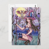 カリスタ – ハロウィーン魔女はがき ポストカード (正面/裏面)