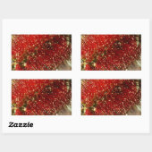 カリステモンレッドボトルブラシツリーフラワーオーストラリア 長方形シール (シート)