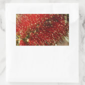 カリステモンレッドボトルブラシツリーフラワーオーストラリア 長方形シール (バッグ)