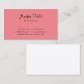 カリスマカラーモダンテンプレートシンプルタイポグラフィ 名刺 (正面/裏面)