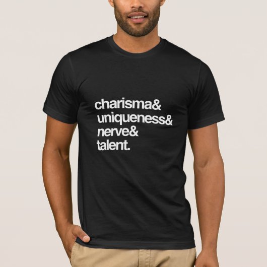 カリスマ性 独自性 神経質 才色兼備 Tシャツ (正面)