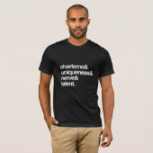 カリスマ性 独自性 神経質 才色兼備 Tシャツ (正面フル)