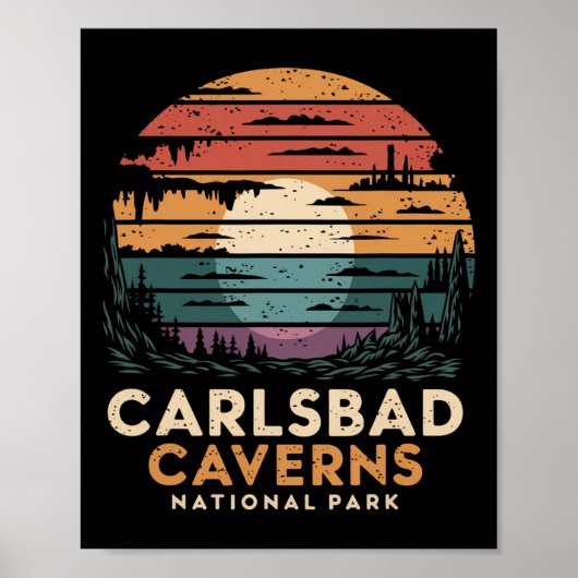 カリズバードキャバーンズ国立公園 ニューメキシコ ハイキング A ポスター (正面)