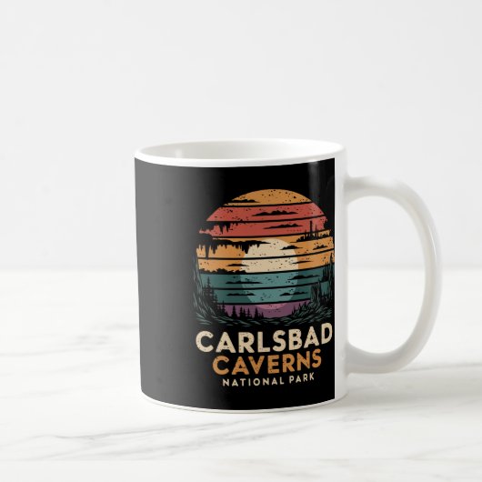 カリズバードキャバーンズ国立公園 ニューメキシコ ハイキングA コーヒーマグカップ (右)