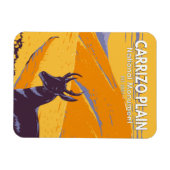 カリゾプレーン国定記念碑カリフォルニアヴィンテージ マグネット (横)