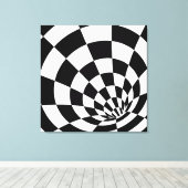 カリダスコープ白黒ルームキャンバスプリント キャンバスプリント (インサイチュ (ウッドフロア))