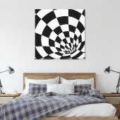 カリダスコープ白黒ルームキャンバスプリント キャンバスプリント (インサイチュ (寝室))