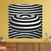 カリダスコープ白黒室 キャンバスプリント (インサイチュ (リビング))