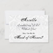 カリッエレガントトリージェンシースタイルメイド・オブ・オーナー(花嫁付き添い人) 招待状 (正面)