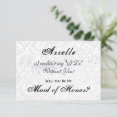 カリッエレガントトリージェンシースタイルメイド・オブ・オーナー(花嫁付き添い人) 招待状 (スタンド正面)