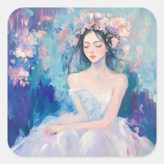 カリッサ カラーポップ グロッシーステッカー スクエアシール (正面)