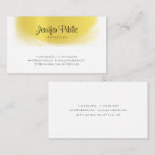 カリッモダンドトレンディー金ゴールドルックラグジュアリーエリート 名刺 (正面/裏面)