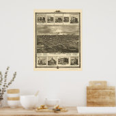 カリトン， IAパノラママップ – 1875 ポスター (キッチン)