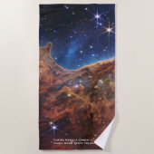 カリナネブラコズミッククリフスジェームズウェッブハイレス ビーチタオル (正面)
