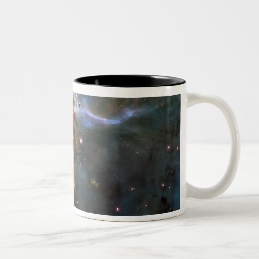 カリナ星雲の星を形成する柱 ツートーンマグカップ (右)