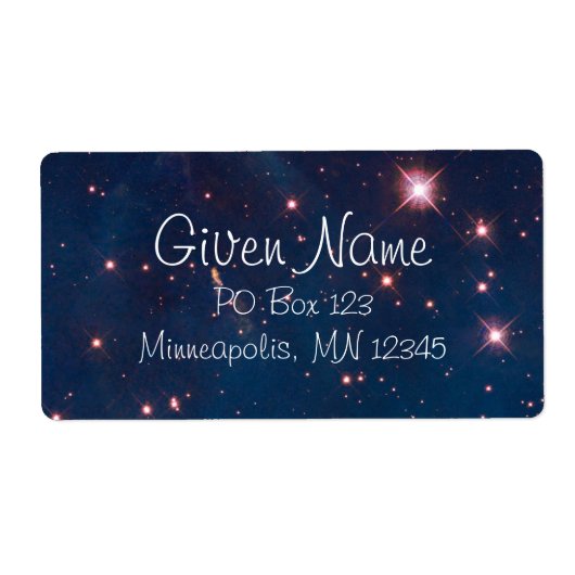 カリナ星雲ラベル ラベル (正面)