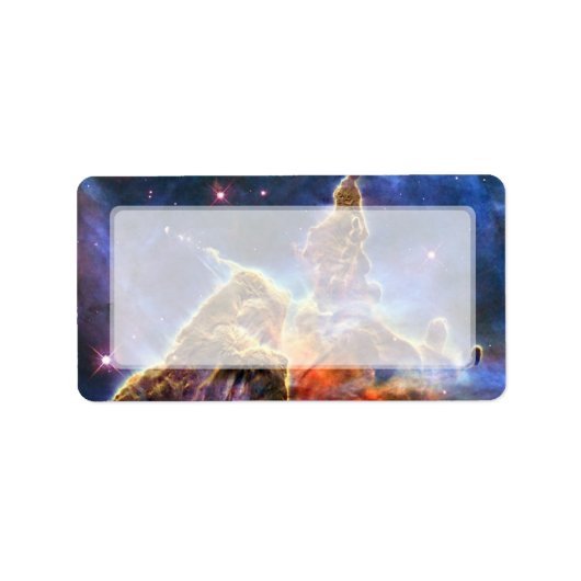 カリナ星雲(ハッブル望遠鏡) ラベル (正面)