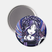 「カリナ」バイオレットバタフライフェアリー マグネット (正面/裏面)