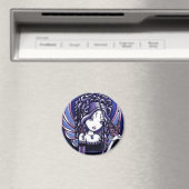 「カリナ」バイオレットバタフライフェアリー マグネット (インサイチュ (食洗機))