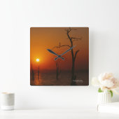 カリバ湖 スクエア壁時計 (ホーム)