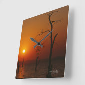 カリバ湖 スクエア壁時計 (傾斜)