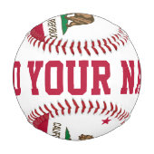 カリパーソナライズされたフォルニア州旗 野球ボール (裏面)