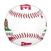 カリパーソナライズされたフォルニア州旗 野球ボール (正面)